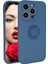 Iphone 15 Pro Ring Kickstand Case Için Sıvı Silikon Anti Çizgi Anti Çizelge , Halat Dark Mavi Telefon Kılıfı (Yurt Dışından) 1
