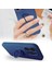 Iphone 15 Pro Ring Kickstand Case Için Sıvı Silikon Anti Çizgi Anti Çizelge , Halat Dark Mavi Telefon Kılıfı (Yurt Dışından) 2