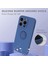 Iphone 15 Pro Ring Kickstand Case Için Sıvı Silikon Anti Çizgi Anti Çizelge , Halat Dark Mavi Telefon Kılıfı (Yurt Dışından) 5