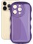 Iphone 14 Pro Max Telefon Kasası Için Çizilmeye Dayanıklı Tpu Wavy Kenarlar Geri Kabuk Şeffaf Mor Telefon Kılıfı (Yurt Dışından) 2