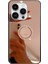 Iphone 15 Pro Vasal Ayna Yüzeyi Tpu+Pc Parmak Yüzük Kickstand Telefon Golü Altın Telefon Kılıfı (Yurt Dışından) 1