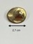 Trençkot Kaban Düğmesi Takımı Elips Model / Gold 6 Lı Set 2,7 cm 3