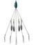Bas Stripers Balıkçılık Için Alabama Şemsiye Kuleleri, Tatlı Su Balıkçılığı Swimbait Lures Rig Kiti, Mavi (Yurt Dışından) 1