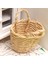1:12 Mini Sevimli Dollhouse Rattan Çerçeve El Dokuma Sebze Sepeti Bebek Evi Minyatür Dekorasyon Yuvarlak (Yurt Dışından) 4