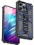 iPhone15 Pro Max Telefon Kapağı Kickstand Yumuşak Tpu+Sert Pc Geri Kılıf Dahili Metal Sac Mavisi (Yurt Dışından) 1