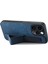 D11 Için iPhone15 Pro Deri+Tpu Telefon Kılıfı Bileklik Kickstand-Blue (Yurt Dışından) 2