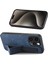 D11 Için iPhone15 Pro Deri+Tpu Telefon Kılıfı Bileklik Kickstand-Blue (Yurt Dışından) 5