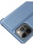 iPhone15 Pro Mızror Yüzey Elektünlücü Deri Stand Stand Kapak Silver Için Pencere Telefon Kılıfını Görüntüle (Yurt Dışından) 5