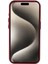 iPhone15 Pro Magnetic Telefon Kılıfı Deri Kaplamalı Pc+Tpu Çizilmeye Dayanıklı Arka Kapak Kırmızısı (Yurt Dışından) 5