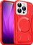 iPhone15 Plus Artı Manyetik Kasa Için Tpu+Pc Kamera Lensli Film-Kırmızı ile Şok Geçirmez Telefon Kapağı (Yurt Dışından) 1