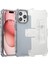 iPhone15 Pro Cep Telefonu Kılıf Anti-Çizgi Slayt Kemeri Kuşağı Kickstand Sırt Kabuk-Şeffaf Safir (Yurt Dışından) 1
