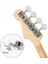 Adet Gitar Tuning Pegs Elektrik Bas Tuner Peg Gitar Açık Dişli Tuning Pegs Makine Kafaları Çamurluk Caz Bas Gitar Gümüş (Yurt Dışından) 5