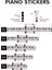 Renkli Piyano Klavye Çıkartmalar 88/61/54/49/37 Anahtar Çok Renkli, Çıkarılabilir Mektup Piyano Çıkartmalar Çocuk Öğrenme Piyano Için (Yurt Dışından) 2