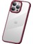 iPhone15 Pro Max Slim Clear Pc+Tpu Telefon Kılıfı Metal Lens Çerçeve Kırmızısı (Yurt Dışından) 1
