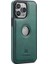 iPhone15 Plus Case Logo Için Geri Görünüm Pu Pu Deri+Pc+Tpu Kapak Yeşil (Yurt Dışından) 2