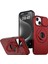 iPhone15 Manyetik Kılıf Kamera Koruma Telefon Kapağı Anti Drop Anti-Drop Ring Kickstand-Red (Yurt Dışından) 1
