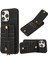 iPhone15 Pro Case Deri Kaplamalı Tpu Telefon Kapağı Dikey Flip Kart Çanta Black ile (Yurt Dışından) 1
