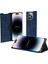 iPhone15 Pro Nappa Doku Kartı Yuvası Pu Deri+Pc Kılıf Katlanabilir Stand Telefon Kapak Mavisi (Yurt Dışından) 4