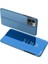 iPhone15 Pro Mirror Yüzey Elektrokaplatma Deri Stand Kapak Blue Için Pencere Telefon Kılıfını Görüntüle (Yurt Dışından) 1