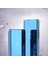 iPhone15 Pro Mirror Yüzey Elektrokaplatma Deri Stand Kapak Blue Için Pencere Telefon Kılıfını Görüntüle (Yurt Dışından) 3