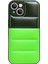 iPhone15 Plus Pl Case Pu Derisi Kaplamalı Tpu Ceket Tasarım Telefon Geri Koruyucu Yeşil (Yurt Dışından) 1