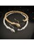 Altın Türk Trendy Yılan Kol Bilezik Altın Arapça Lüks Charm Bilezik Bileklik Kadınlar Için Büyük Boy Gelin Halhal Jewlery (Yurt Dışından) 3
