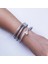 3 Adet Örgü Gümüş Rainbery El Yapımı Örgü Altın Glitter Charm Wrap Deri Bilezikler Kadınlar Kızlar Için Bilezikler Mıknatıs Toka Mücevherat Pulseras Mujer (Yurt Dışından) 3