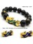 Stil 6 12MM Feng Shui Obsidyen Taş Boncuk Bilezik Erkek Kadın Unisex Bileklik Altın Siyah Pixiu Zenginlik ve Iyi Şanslar Kadın Bilezik (Yurt Dışından) 1