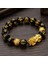 Boncuk Boyutu 12MM Taş Boncuk Bilezik Erkek Kadın Unisex Çin Feng Shui Pi Xiu Obsidyen Bileklik Altın Zenginlik ve Iyi Şanslar Pixiu Kadın Bilezikler (Yurt Dışından) 2