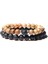 17CM Tarzı 40 Howlite 6mm Et Çiftler Mesafe Bilezikler Erkek Siyah Lav Taş Boncuk Bilezik Dişi Ahşap Boncuk Charm Bilezikler Kadın Erkek Bilezik (Yurt Dışından) 3