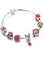 60MM Tarzı B354 Lüks Dıy Boncuk Gül Altın Kristal Bileklik ve Bileklik Kadınlar Kalp Arı Boncuk Charm Bilezikler Zincirli Kadın Pulsera Takı (Yurt Dışından) 1