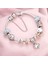 70 mm Tarzı B355 Lüks Dıy Boncuk Gül Altın Kristal Bileklik ve Bileklik Kadınlar Kalp Arı Boncuk Charm Bilezikler Zincirli Kadın Pulsera Takı (Yurt Dışından) 3
