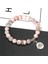 19CM Tarzı Pembe Kuvars El Yapımı Doğal Taş Lotus Ohm Buda Boncuk Bilezik Pembe Zebra Taş Lotus Charm Bilezik Kadın Erkek Yoga Takı Hediyeler Için (Yurt Dışından) 2
