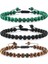 Kaplan Gözü 6mm Doğal Taş Erkek Bileklik Charm Kaplan Gözü Siyah Boncuk Bilezik Örgülü Bileklik Ayarlanabilir Charm Kadınlar Yoga Takı Pulseras (Yurt Dışından) 2