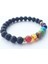 18CM Tarzı Altın 8mm Boncuk Lava Kaya 7 Çakra Şifa Erkekler Kadınlar Için Denge Bilezik Reiki Namaz Taş Yoga Çakra Bilezik Pulseras Mujer (Yurt Dışından) 4