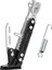 Gümüş Tarzı Ayarlanabilir C Metal Motosiklet Ayak Braketi Tekme Yan Braketi Dayanıklı Korozyona Dirençli Braket Motosiklet Standı (Yurt Dışından) 1