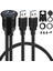 Port Çift USB 3.0 Aux Gömme Montaj Araç Montaj Uzatma Kablosu Araba Kamyon Tekne Motosiklet Kontrol Paneli Için - 3ft (Yurt Dışından) 1