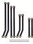 8 Adet Cnc Yüksek Gümrükleme Şasi Bağlantı Çubuğu 1/24 Rc Paletli Araba Eksenel SCX24 AXI00005 Için Y-Link'i Değiştirin, 2 (Yurt Dışından) 1