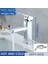 MP23-HORTUM Stili Squareround Krom Banyo Havzası Musluk Krom Tek Kolu Sıcak ve Soğuk Su Hortumu Blacksilver Banyo Muslukları Aksesuarı (Yurt Dışından) 1