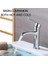 MP23-HORTUM Stili Squareround Krom Banyo Havzası Musluk Krom Tek Kolu Sıcak ve Soğuk Su Hortumu Blacksilver Banyo Muslukları Aksesuarı (Yurt Dışından) 3