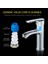 MP23-HORTUM Stili Squareround Krom Banyo Havzası Musluk Krom Tek Kolu Sıcak ve Soğuk Su Hortumu Blacksilver Banyo Muslukları Aksesuarı (Yurt Dışından) 5