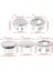 No.5 Tarzı Banyo Bak Taşma Halkası Altı Ayak Yuvarlak Insert Krom Delikli Kapak Kapağı 50PB (Yurt Dışından) 2