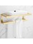 Tuvalet Kağıdı C Stili Lüks Fırçalanmış Altın Banyo Aksesuarları Havlu Askısı Tuvalet Kağıdı Tutucu Banyo Rafı Diş Fırçası Bardağı (Yurt Dışından) 4