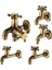 Çamaşır Makinesi S Tarzı Duvara Monte Musluk Bragle Soğuk Lavabo Musluğu Vintage Su Dokunun Banyo Çamaşır Makinesi Lavabo Paspas Havuzu Açık Bahçe (Yurt Dışından) 2