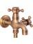 Çamaşır Makinesi S Tarzı Duvara Monte Musluk Bragle Soğuk Lavabo Musluğu Vintage Su Dokunun Banyo Çamaşır Makinesi Lavabo Paspas Havuzu Açık Bahçe (Yurt Dışından) 4