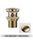 Açık Altın-1 Stili Banyo Lavabo Drenaj Lavabo Süzgeç Atık Boru Lavabo Fişi Açılır Düğme Lüks Fırça Altın Pirinç Malzeme Mat Siyah Gül (Yurt Dışından) 1