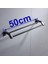 Siyah 50 cm Stili Mat Siyah Paslanmaz Çelik Banyo Çift Havlu Raf Raf Tutucu Banyo Havlu Askısı Bar Havlu Demiri Banyo Aksesuarları (Yurt Dışından) 1