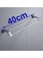 Krom 40 cm Stili Mat Siyah Paslanmaz Çelik Banyo Çift Havlu Raf Raf Tutucu Banyo Havlu Askısı Bar Havlu Demiri Banyo Aksesuarları (Yurt Dışından) 1
