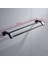 Krom 40 cm Stili Mat Siyah Paslanmaz Çelik Banyo Çift Havlu Raf Raf Tutucu Banyo Havlu Askısı Bar Havlu Demiri Banyo Aksesuarları (Yurt Dışından) 4