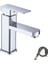 Gümüş ve Hortum 60CM Stili Banyo Musluk Havzası Musluklar Tek Delik Sıcak Soğuk Su Lavabo Bataryası Dokunun Mat Siyah Yüksek Sıcaklık ve Yüksek Basınca Dayanıklı (Yurt Dışından) 1